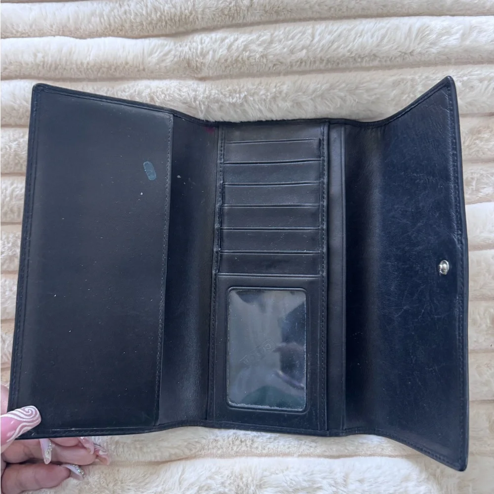 Coach Jacquard sign optic wallet